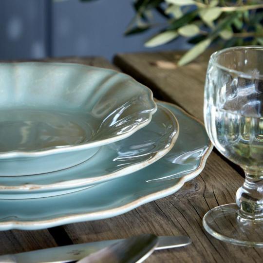 tyrkysovy tanierovy set jedalenska suprava slavnostna keramika prestieranie kuchyna obyvacka dekoracia vianoce darcek lameridiana doplnky taniere tyrkysovy glazura taliansky toskansky vidiek rucne vyrobene vidiecky dom.jpg